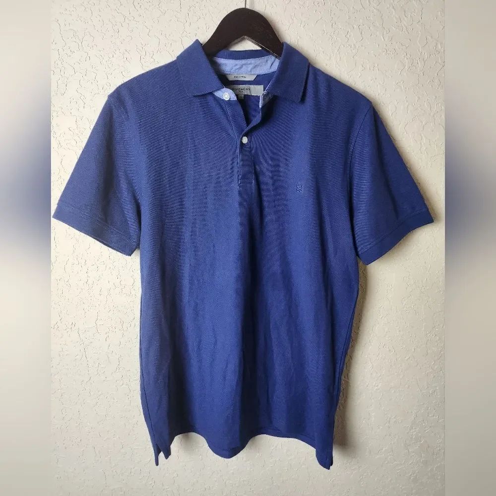 Givenchy Pima Cotton Polo Shirt Blue Size M